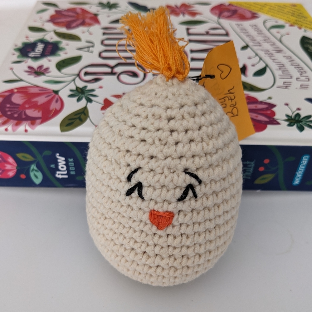 Baby Chick Rattle OOAK Handmade HANDCRAFTED Crochet
